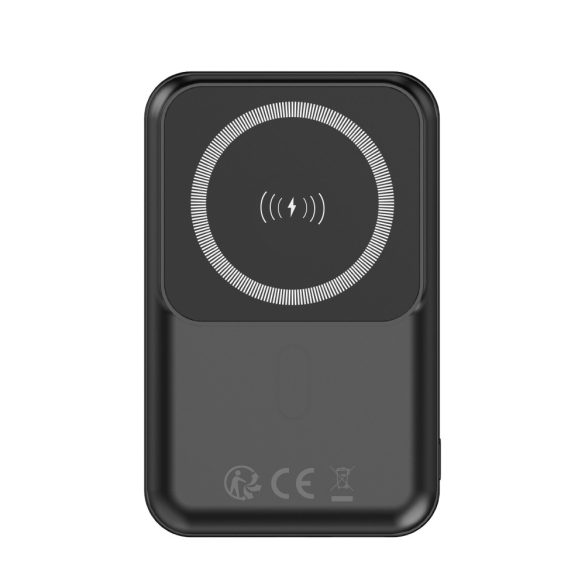 Forever MATB-100 vezeték nélküli mágneses powerbank PD QC 22.5W 10000mAh - fekete
