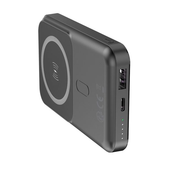 Forever MATB-100 vezeték nélküli mágneses powerbank PD QC 22.5W 10000mAh - fekete