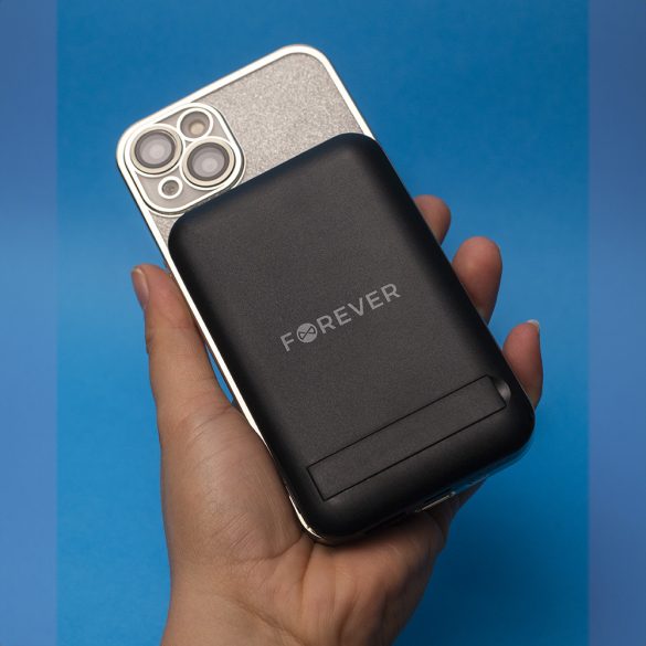 Forever MATB-100 vezeték nélküli mágneses powerbank PD QC 22.5W 10000mAh - fekete