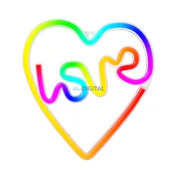   Neon LED RGB LOVE szívben FLRN02 + távirányító Forever Light
