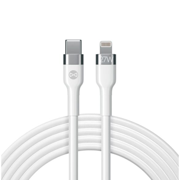 Forever Flexible MFi Type-C - Lightning kábel 27W 1m - fehér