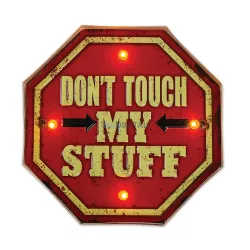 Fém RETRO LED tábla Don't Touch Forever Light