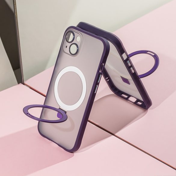 Mag Ring MagSafe-kompatibilis tok iPhone 15 Pro Max - lila