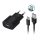 Forever TC-01 hálózati töltő 1xUSB-A csatlakozással 2A + microUSB kábel - fekete Forever TC-01 hálózati töltő 1xUSB-A csatlakozással 2A + microUSB kábel - fekete