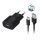 Forever TC-01 hálózati töltő 1xUSB-A csatlakozással 2A + Type-C kábel - fekete Forever TC-01 hálózati töltő 1xUSB-A csatlakozással 2A + Type-C kábel - fekete