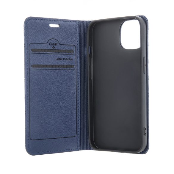 Smart Caro könyvtok Motorola Moto E22/E22i - tengerészkék