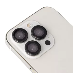 Kamera lencse védő fólia fekete szegéllyel iPhone 15 Pro/15 Pro Max - 3 db