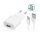Forever TC-01 hálózati töltő 1xUSB-A csatlakozással 2A + microUSB kábel - fehér Forever TC-01 hálózati töltő 1xUSB-A csatlakozással 2A + microUSB kábel - fehér
