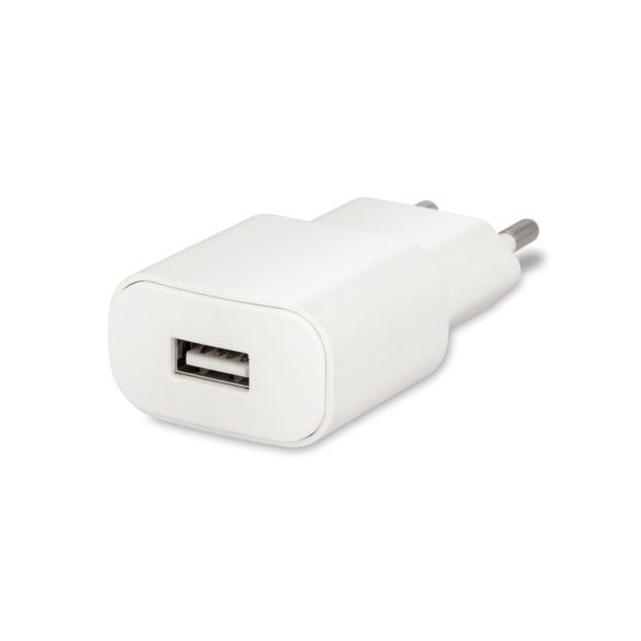 Forever TC-01 hálózati töltő 1xUSB-A csatlakozással 2A + microUSB kábel - fehér