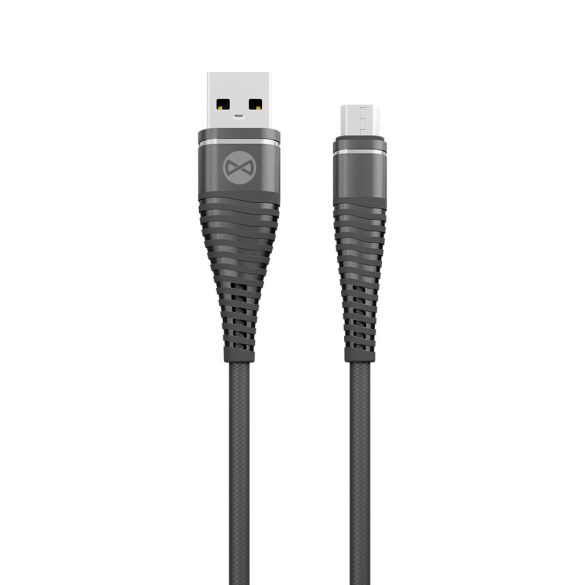 Forever Shark USB-A - microUSB kábel 1m 2A - fekete