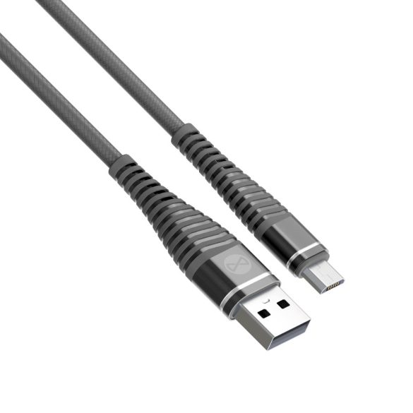 Forever Shark USB-A - microUSB kábel 1m 2A - fekete