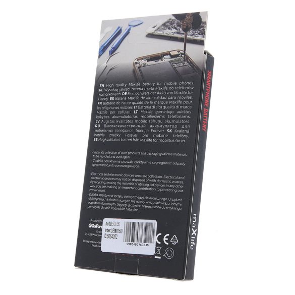 Maxlife akkumulátor Sony Ericsson K530i / K550i / K800i / BST-33 1000mAh