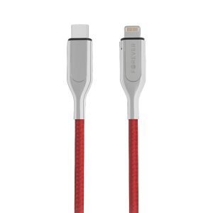 Forever Core Ultra Fast MFi Type-C - Lightning kábel 2.4A PD 1.5m - piros