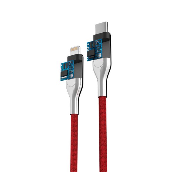 Forever Core Ultra Fast MFi Type-C - Lightning kábel 2.4A PD 1.5m - piros