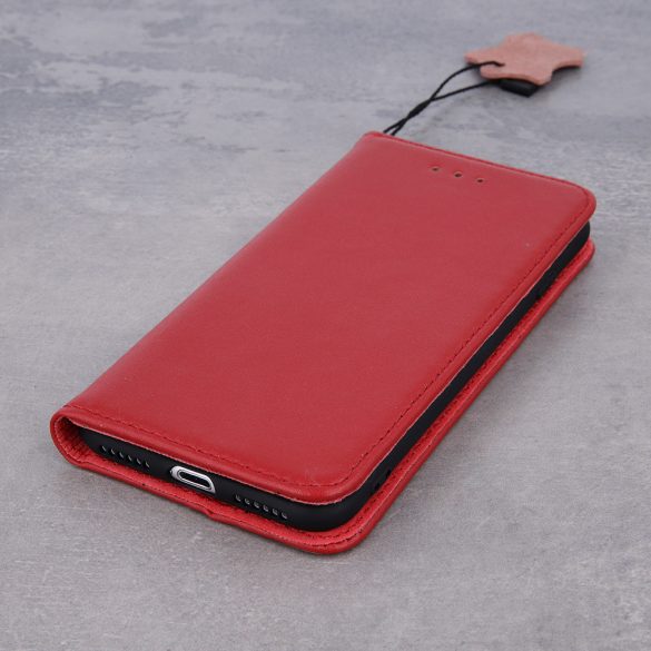 Geniune Leather Smart Pro könyvtok iPhone 11 - vörös