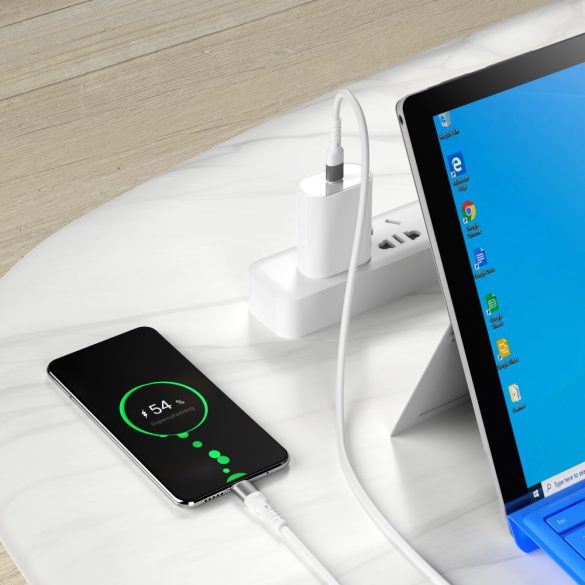 Forever Core Core High Power USB-A - Type-C kábel 100W 2m - fehér