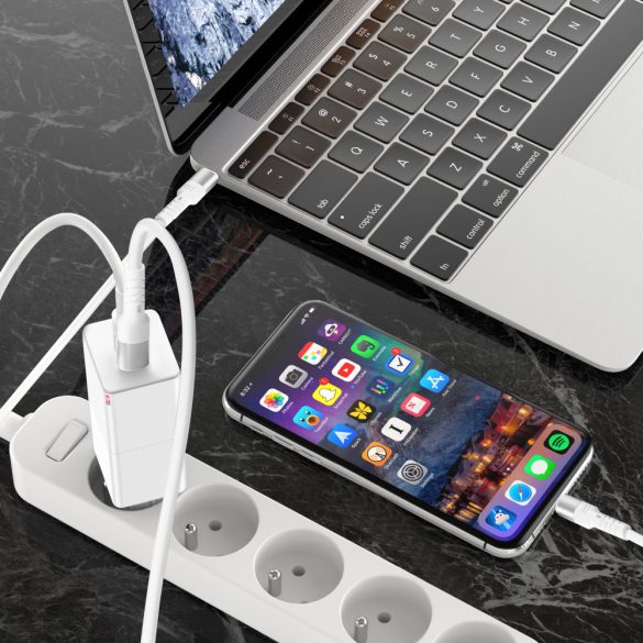 Forever Core Core High Power USB-A - Type-C kábel 100W 2m - fehér