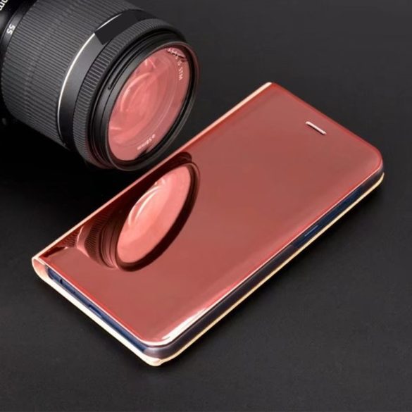 Smart Clear View könyvtok Xiaomi Redmi Note 7 - rózsaszín