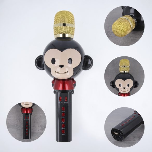 Maxlife MX-100 Animal Bluetooth mikrofon hangszóróval - fekete