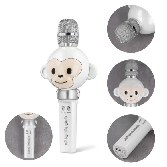 Maxlife MX-100 Animal Bluetooth mikrofon hangszóróval - fehér