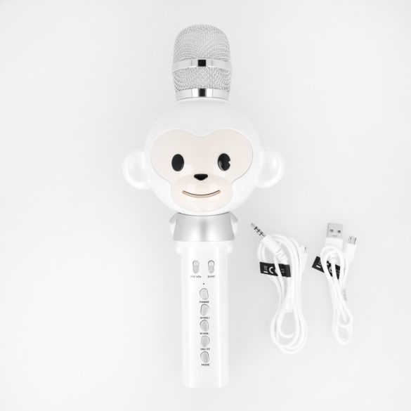 Maxlife MX-100 Animal Bluetooth mikrofon hangszóróval - fehér