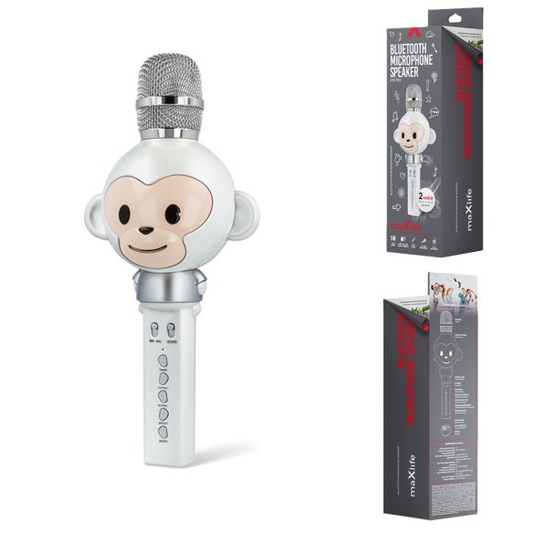 Maxlife MX-100 Animal Bluetooth mikrofon hangszóróval - fehér