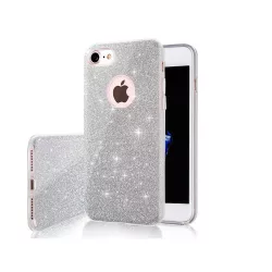 Glitter tok Samsung Galaxy A51 - ezüst színű