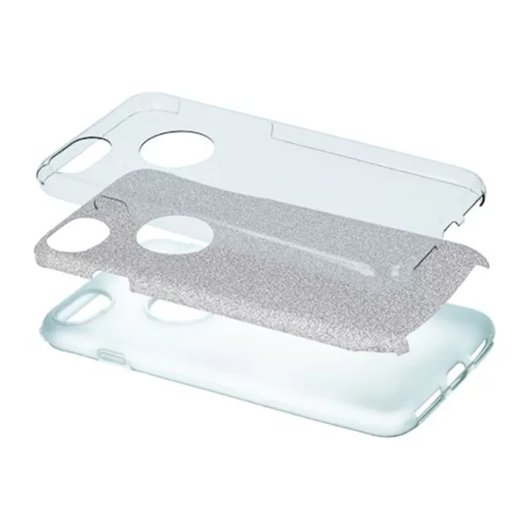 Glitter tok Samsung Galaxy A51 - ezüst színű