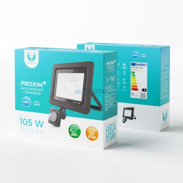 Fényszóró LED PROXIM II 20W |6000K| PIR IP66 Forever Light