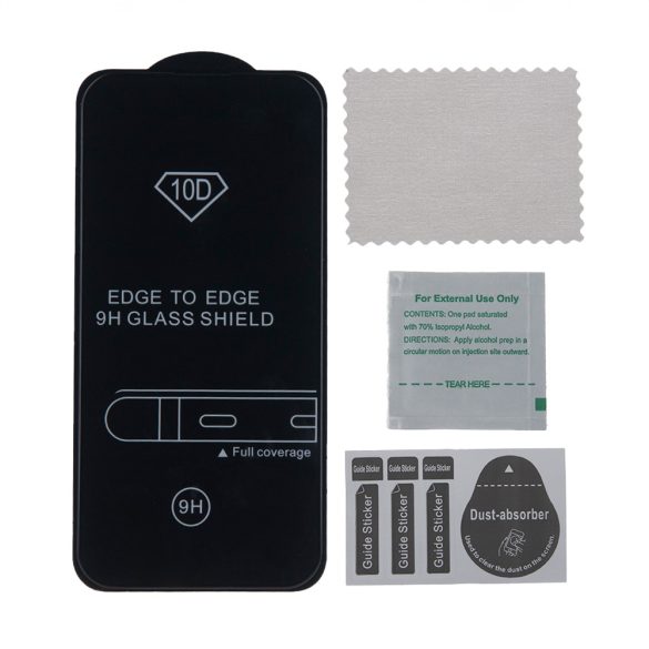 10D edzett üveg fekete szegéllyel Xiaomi Poco X3/X3 NFC/X3 Pro
