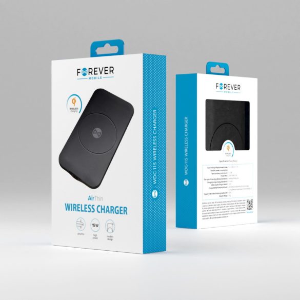 Forever WDC-115 vezeték nélküli töltő 15W - fekete