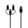 Setty USB-A - Type-C/Lightning/micro USB kábel 2A 1m - fekete Setty USB-A - Type-C/Lightning/micro USB kábel 2A 1m - fekete