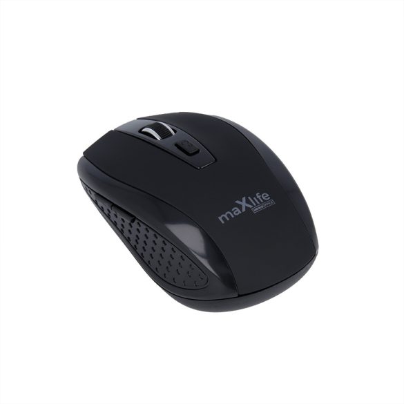 Maxlife Home Office MXHM-02 vezeték nélküli optikai egér 800/1000/1600 DPI - fekete