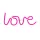 Neon LED LOVE rózsaszín Bat + USB FLNE05 Forever Light