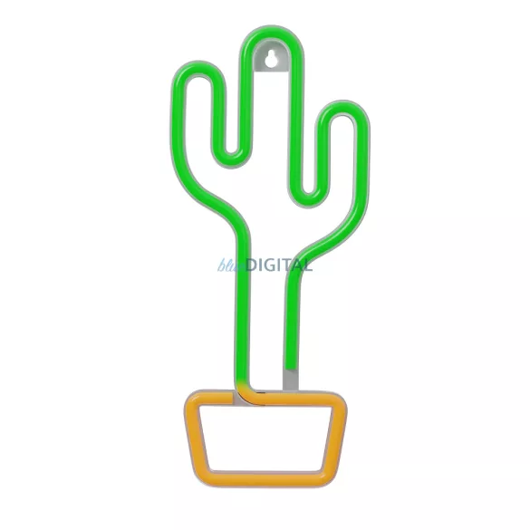 Neon LED KAKTUS narancs-zöld Bat + USB FLNE02 Forever Light