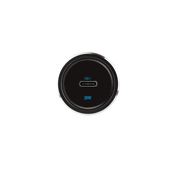 Forever CC-06 autós töltő 1xUSB-C csatlakozással 20W PD QC - fekete
