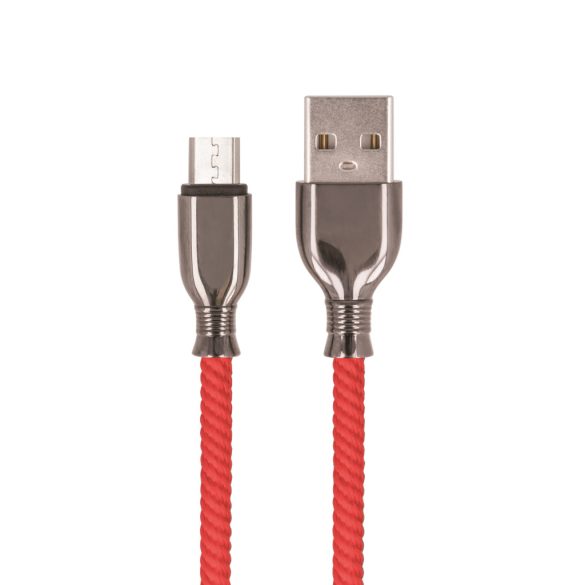Setty USB-A - microUSB kábel 1 m 3A - piros