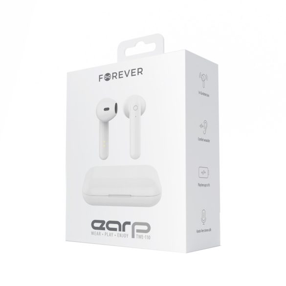 Forever TWE-110 Bluetooth fülhallgató - fehér