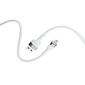 Forever Flexible USB-A - Lightning kábel 2.4A 1m - fehér