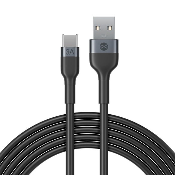 Forever Flexible USB-A - Type-C kábel 3A 1m - fekete