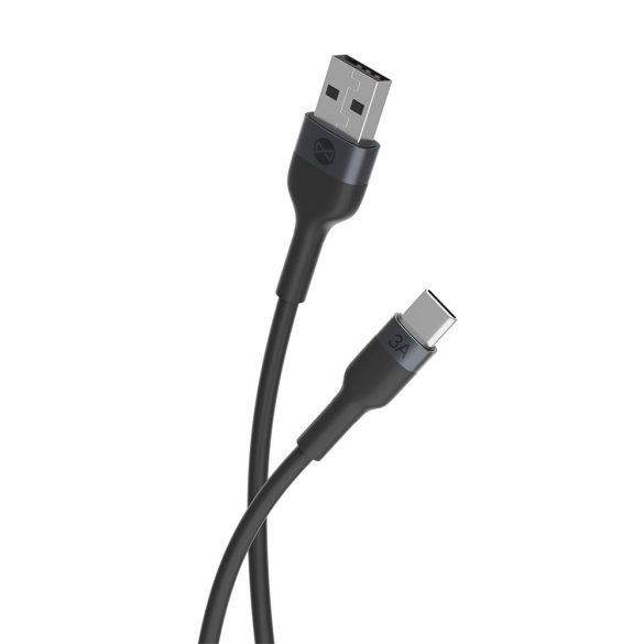 Forever Flexible USB-A - Type-C kábel 3A 1m - fekete