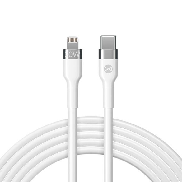 Forever Flexible Type-C - Lightning kábel 20W 1m - fehér