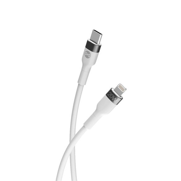 Forever Flexible Type-C - Lightning kábel 20W 1m - fehér