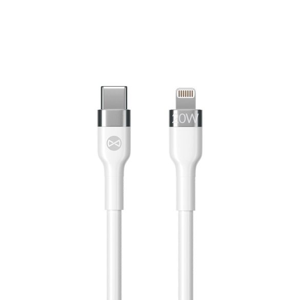 Forever Flexible Type-C - Lightning kábel 20W 2m - fehér