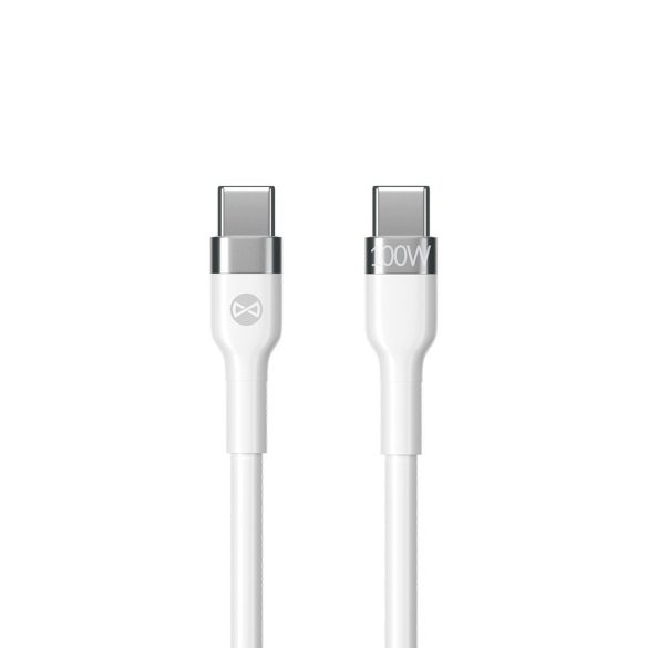Forever Flexible Type-C - Type-C kábel 100W 2m - fehér
