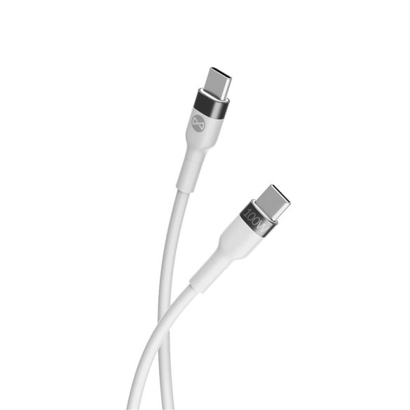 Forever Flexible Type-C - Type-C kábel 100W 2m - fehér