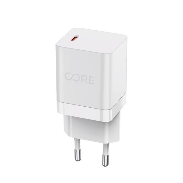 Forever Core Smart hálózati töltő 1xUSB-C csatlakozással PD 20W - fehér