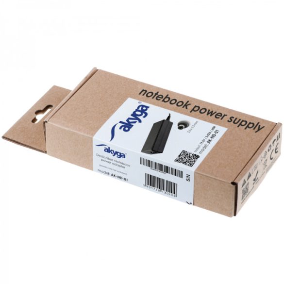 Akyga tápegység Toshiba notebookokhoz 19V / 3,42A / 65W