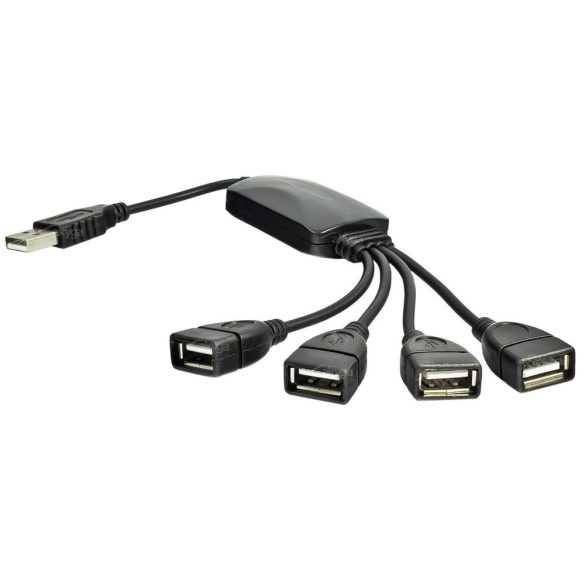 Akyga AK-AD-13 USB Hub USB-A - 4x USB-A3 15cm - fekete