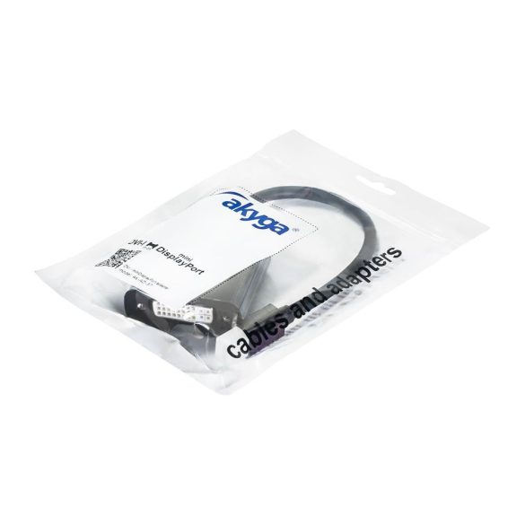 Akyga AK-AD-37 mini DisplayPort (apa) / DVI 24+5 pin (anya) adapter kábellel 15cm